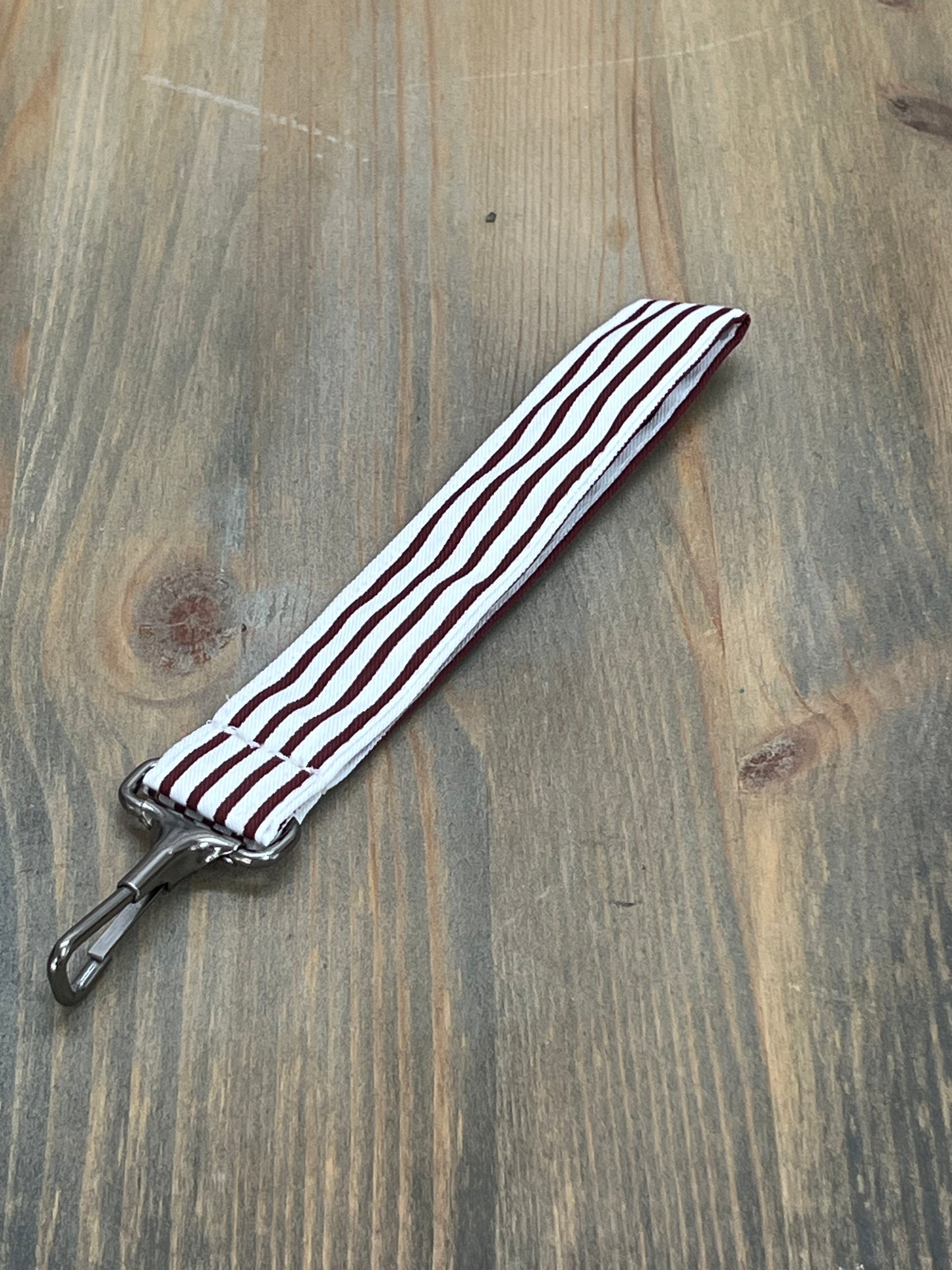 Red Striped Keychain