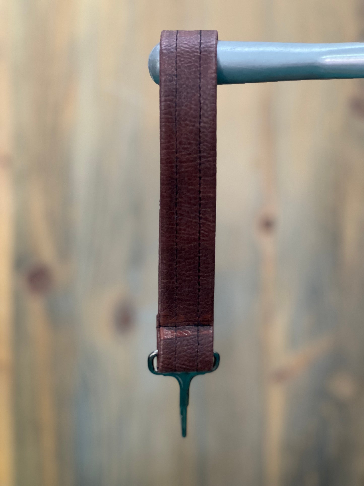 Brown Leather Keychain