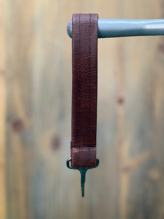 Brown Leather Keychain