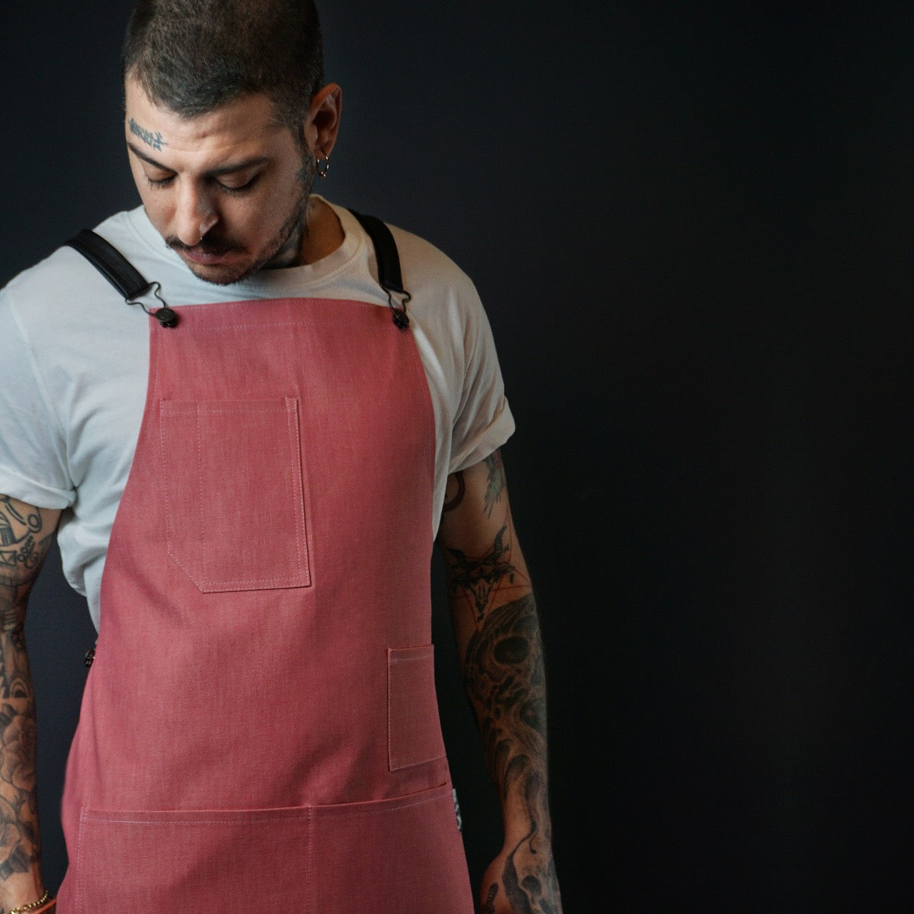 Pink Denim Apron