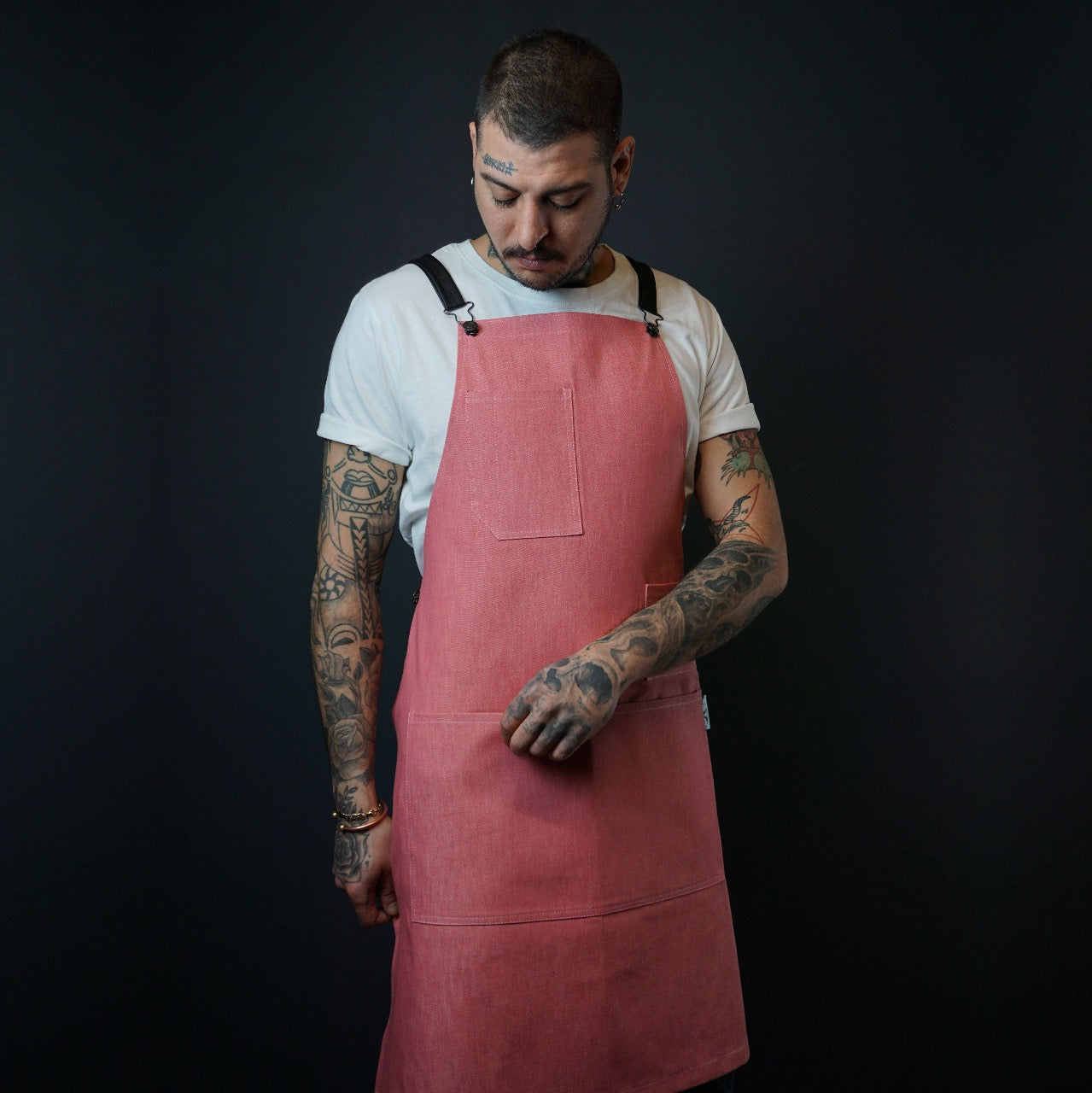 Pink Denim Apron