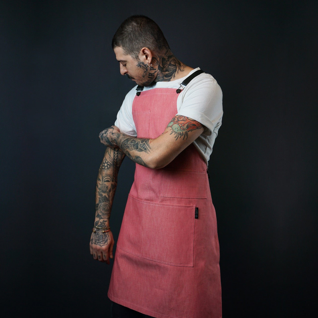 Pink Denim Apron