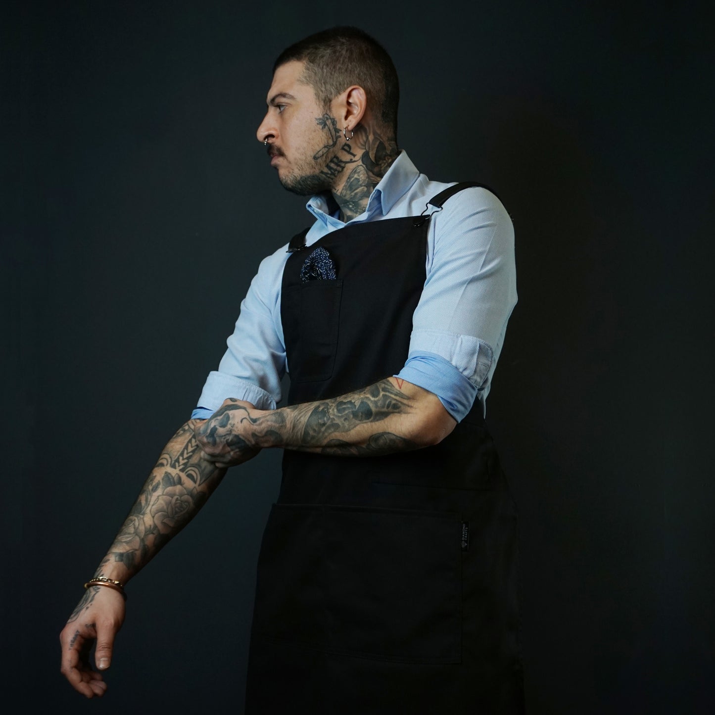 Suited Black Apron