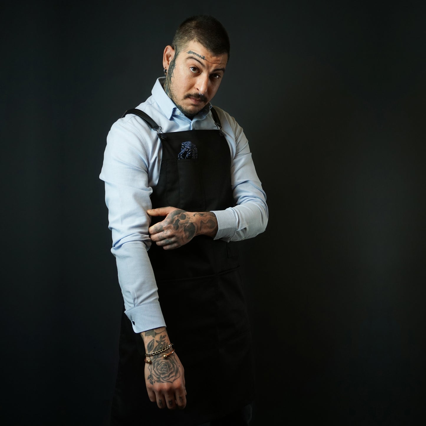 Suited Black Apron