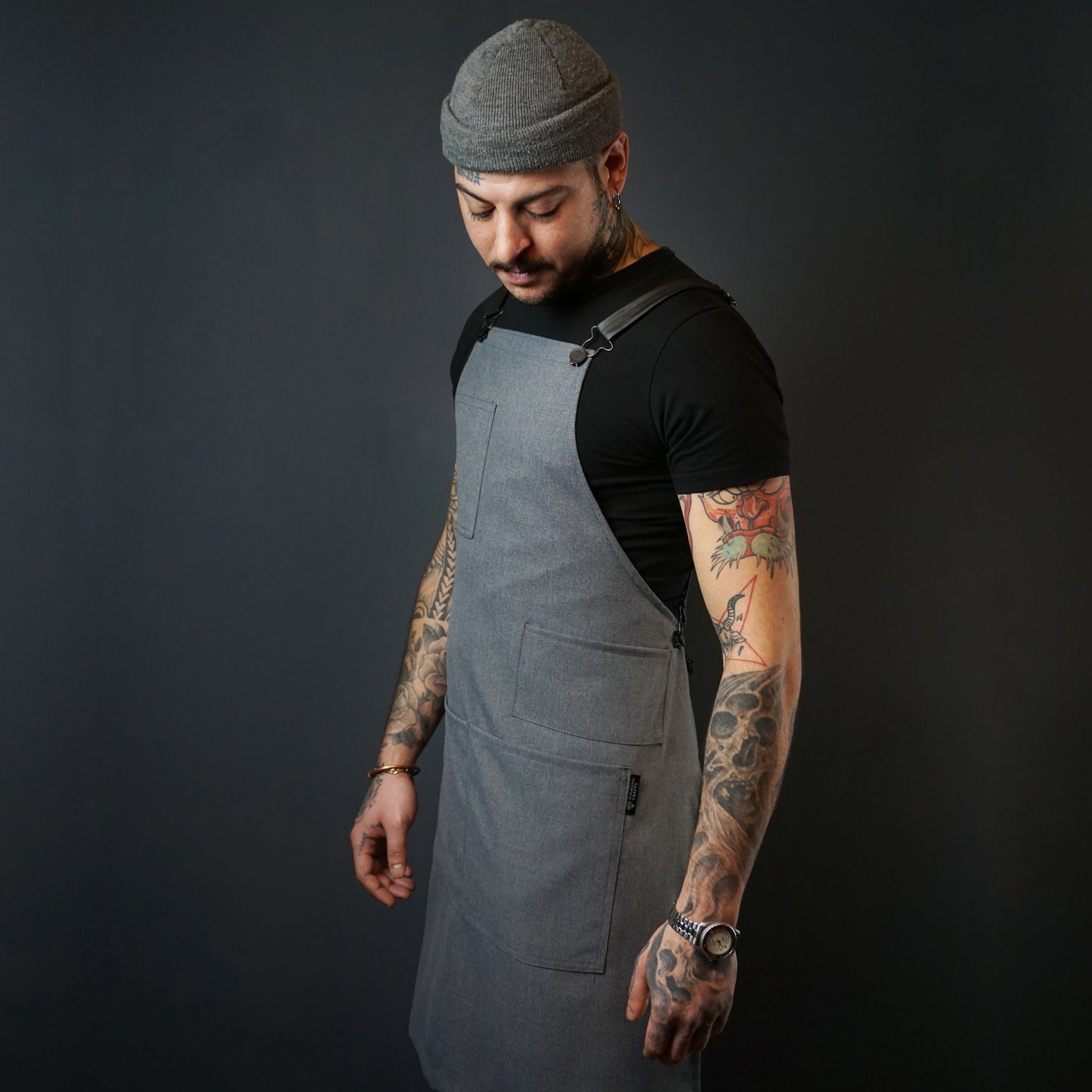 Cotton Grey Apron