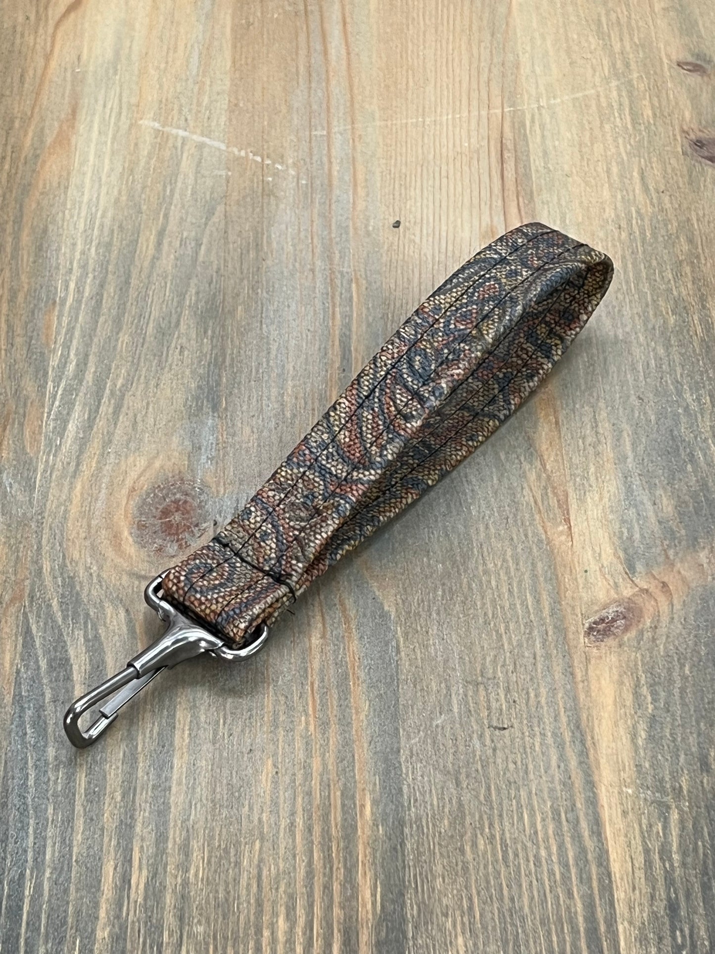 Snake Leather Keychain