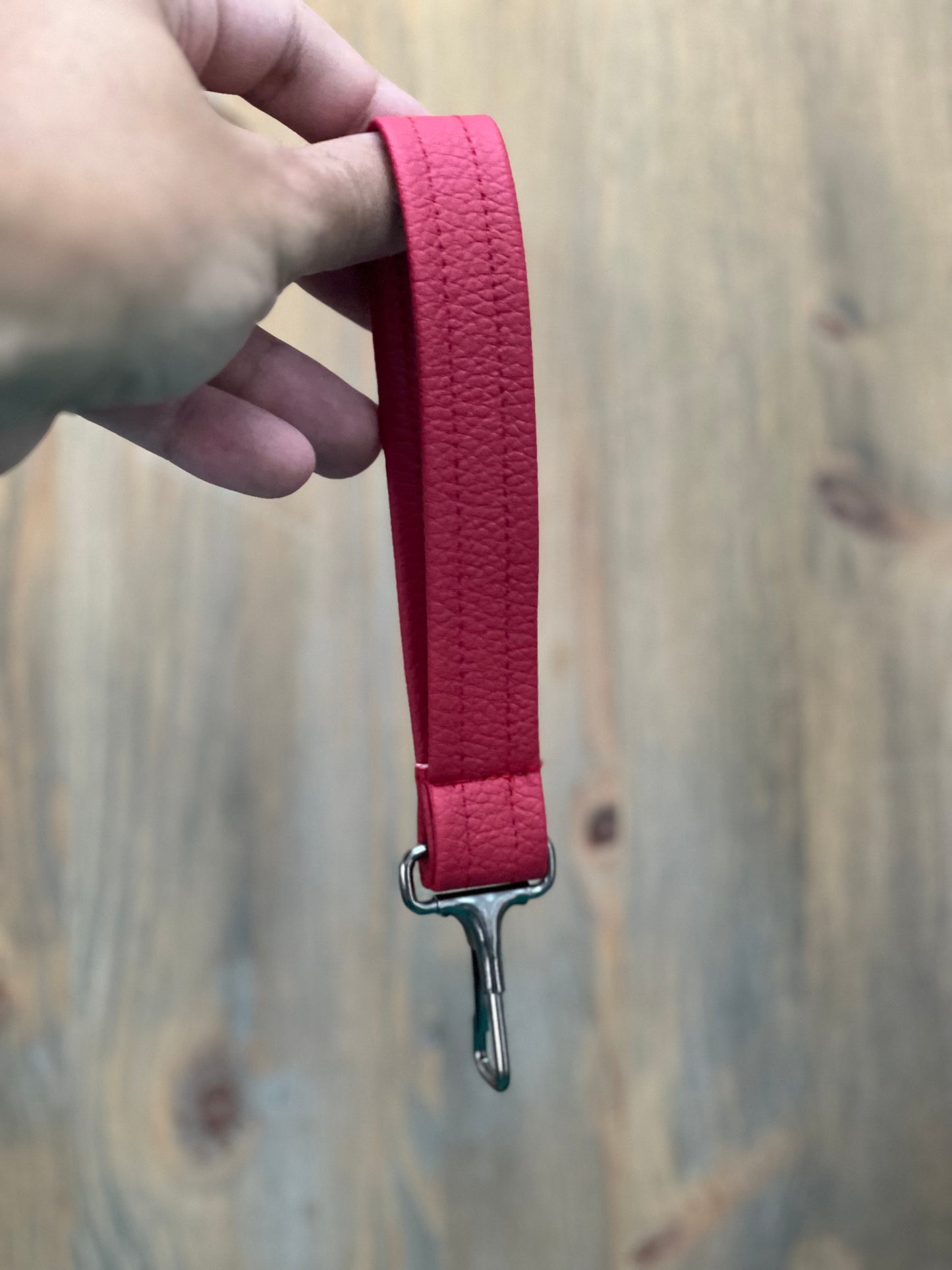 Red Leather Keychain