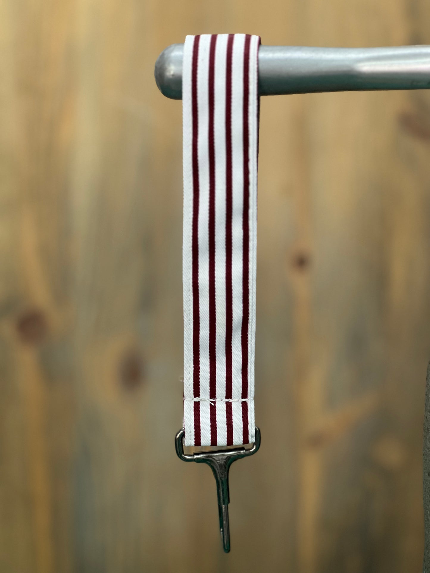 Red Striped Keychain