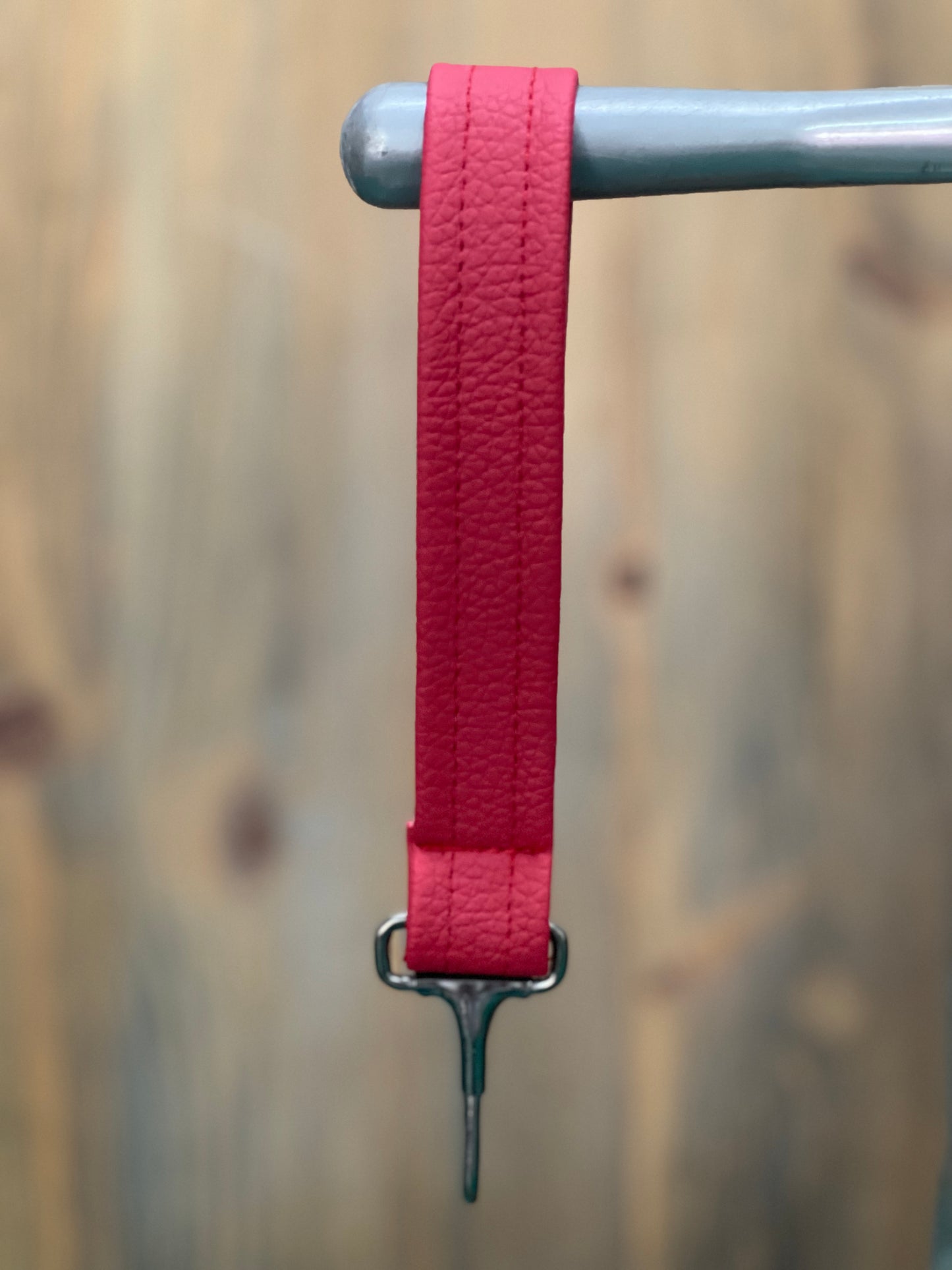 Red Leather Keychain