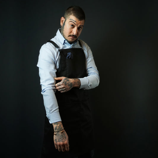 Suited Black Apron